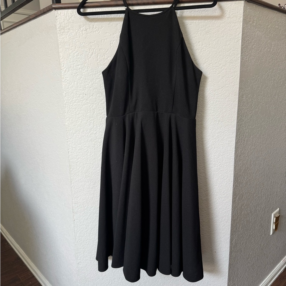 Lulu's Classic Black Skater Dress
